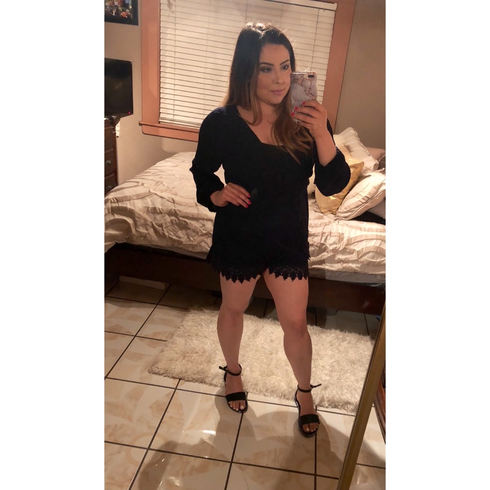 Navy blue romper